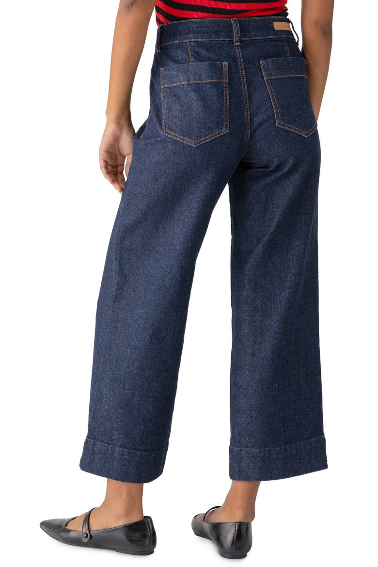 The Marine Patch Pocket Crop Wide Leg Jeans, Alternate, color, MAGNETIC
