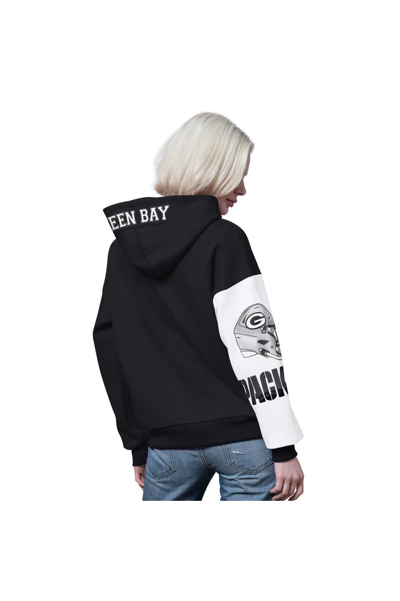 Women's Starter  Black Green Bay Packers 4th Down Full-Zip Hoodie, Alternate, color, Black