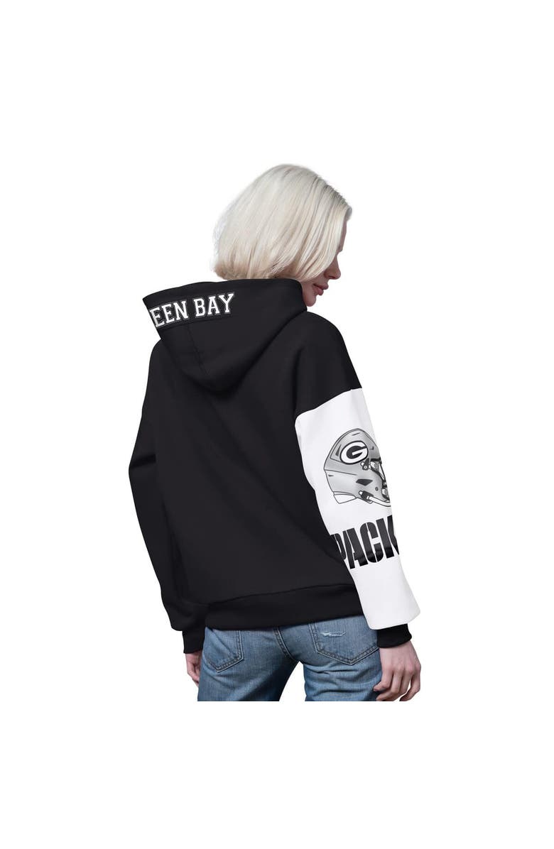 STARTER Women's Starter  Black Green Bay Packers 4th Down Full-Zip Hoodie, Alternate, color, Black