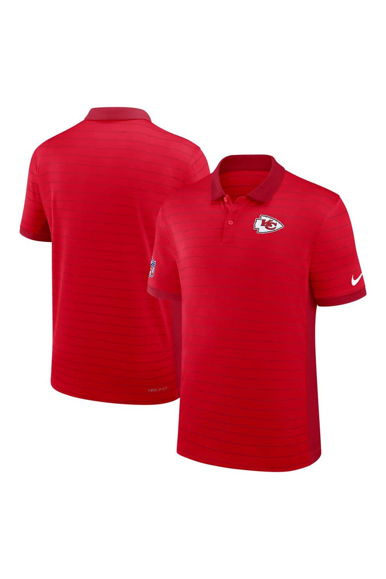 Men's Nike Red Kansas City Chiefs Sideline Victory Stripe Performance Polo, Alternate, color, Red