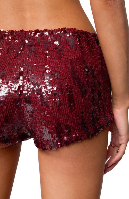 EDIKTED EDIKTED CLOVE LOW RISE SEQUIN MICROSHORTS 