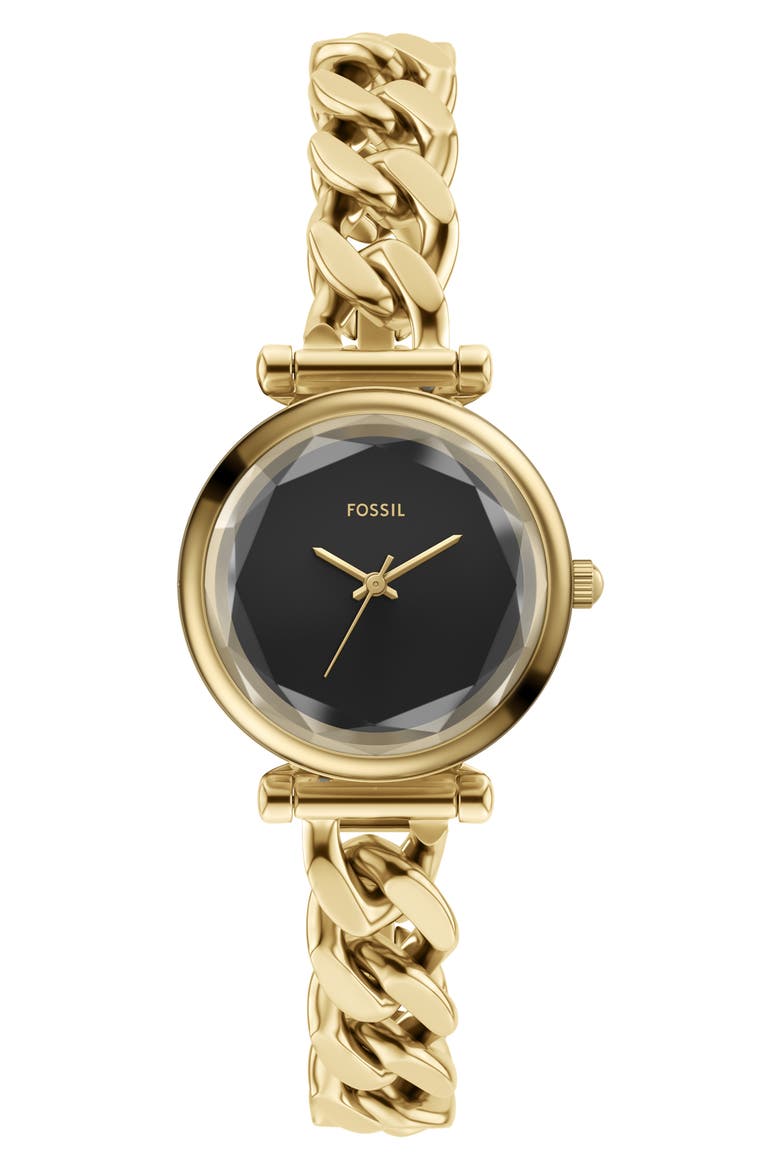 Carlie Mini Bracelet Watch, 28mm, Main, color, GOLD BLACK