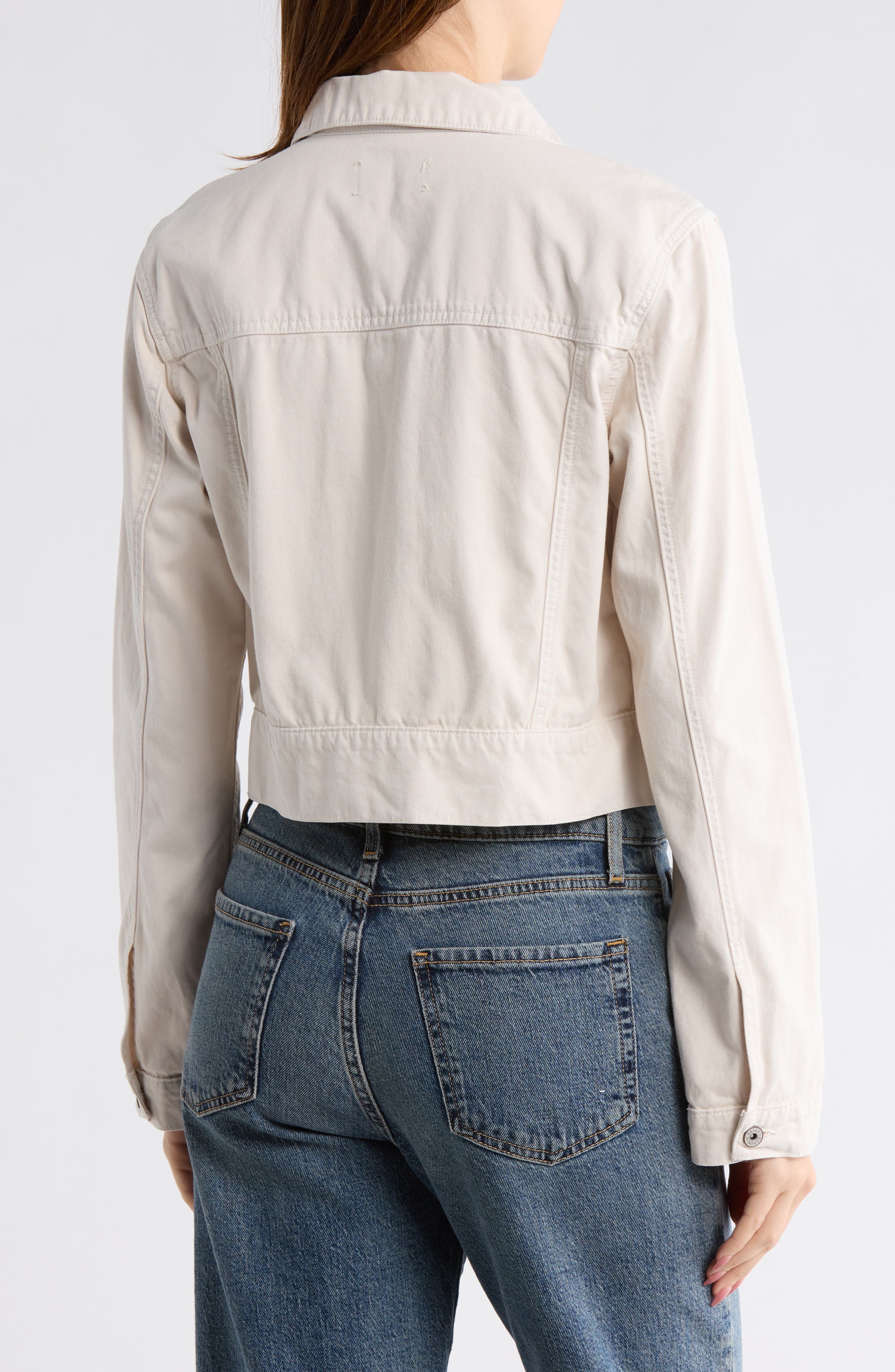 Chara Crop Denim Shirt Jacket - image 2