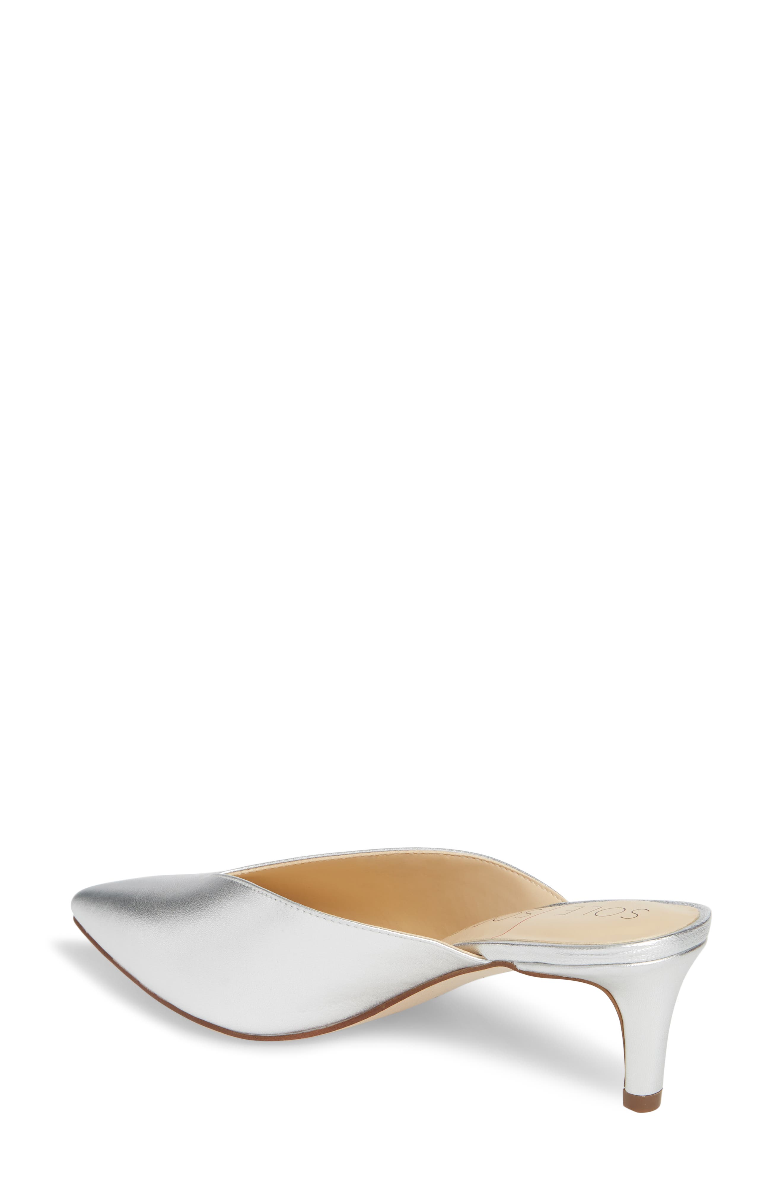 Maleah Pointy Toe Mule, Alternate, color, PLATINUM