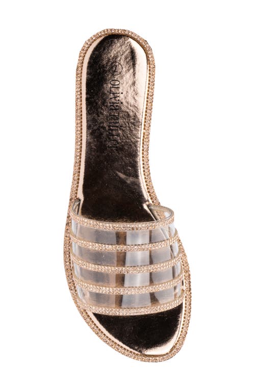Olivia Miller Nadia Slide Sandal In Rose Gold