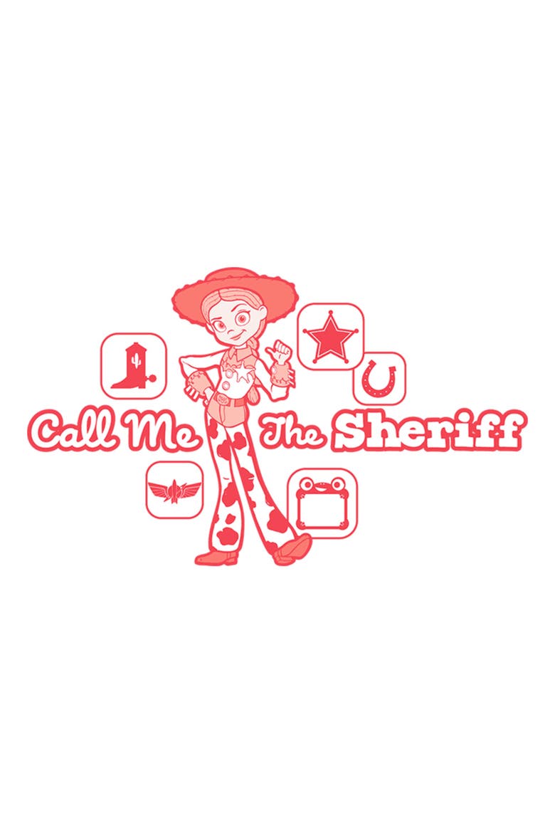 Junior's Toy Story 5 Call Me The Sheriff  Graphic T-Shirt, Alternate, color, White