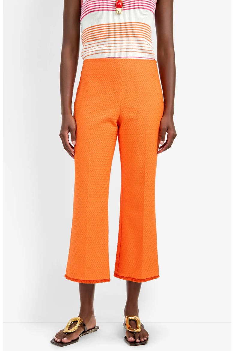 Gulf Cropped Structured Woven Pant, Alternate, color, Orange Oasis