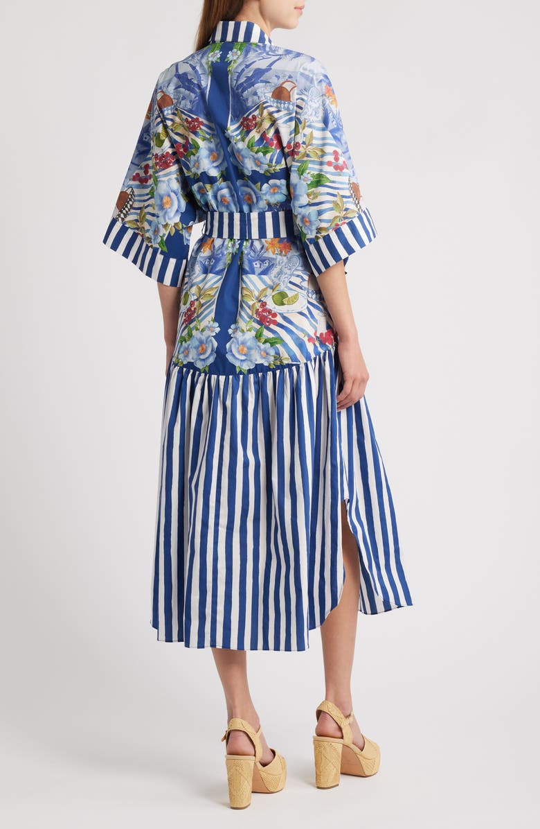 FARM Rio Fresh Table Scarf Cotton Shirtdress Dress, Alternate, color, 