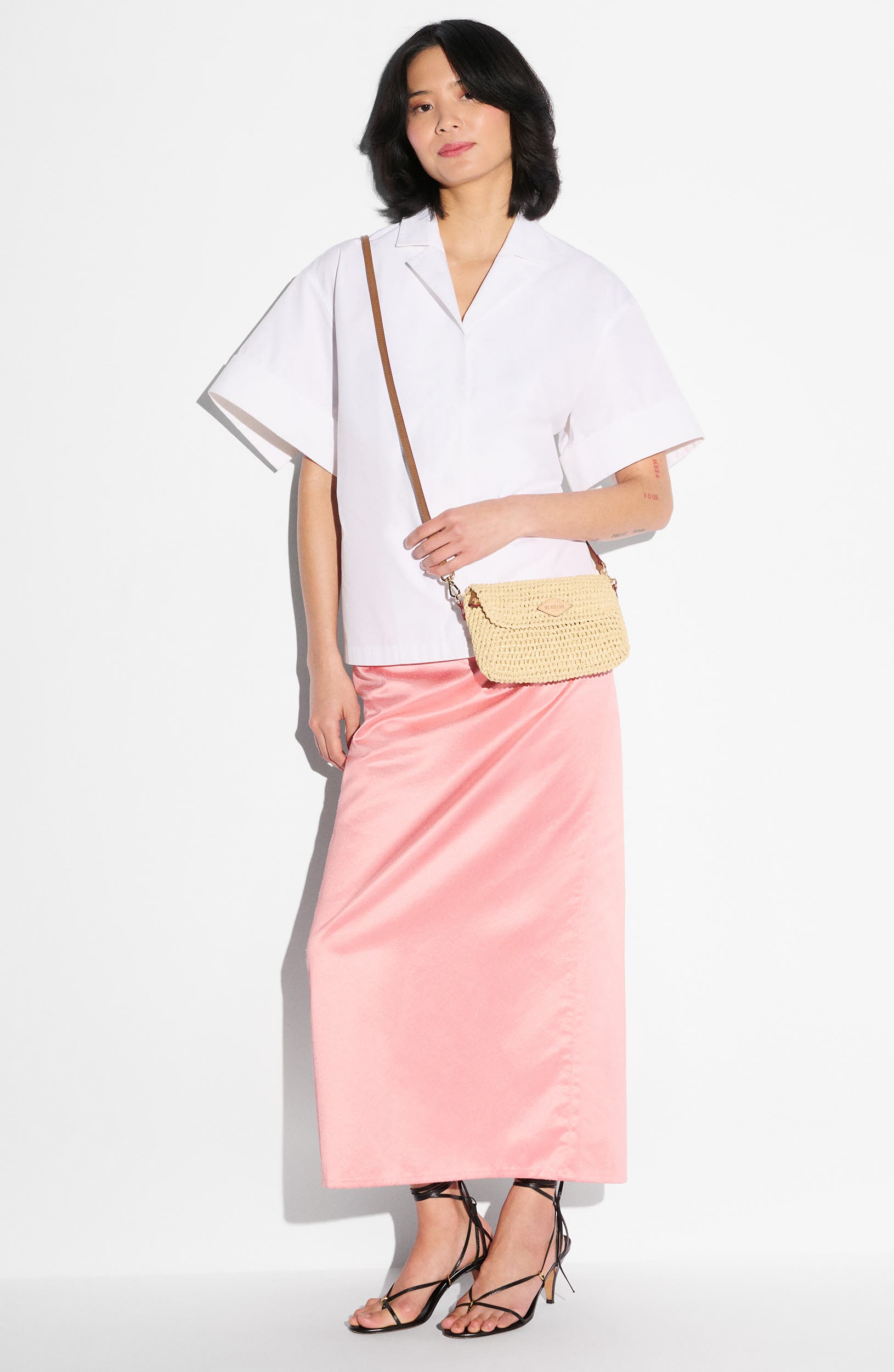 MZ Wallace Convertible Crochet Crossbody Bag, Alternate, color, Camel