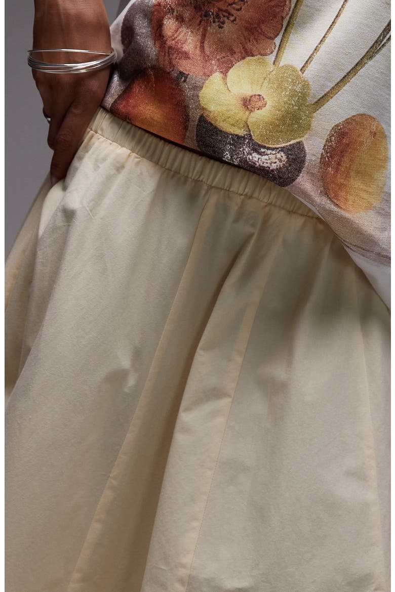 Full Cotton Poplin Maxi Skirt, Alternate, color, YELLOW