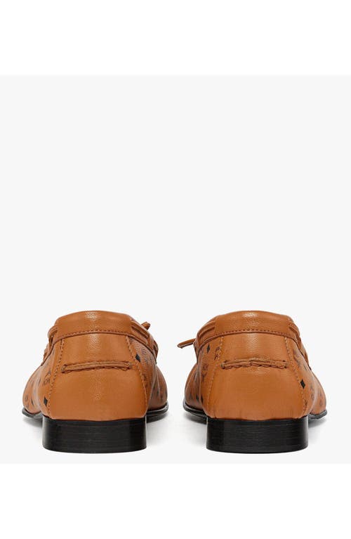 Mcm Monogram Moccasin In Cognac