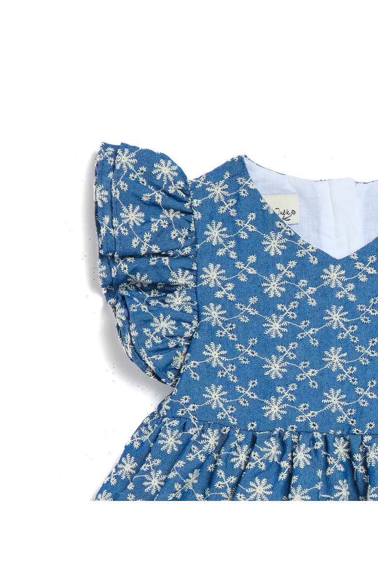 Pippa & Julie Kids' Serena Eyelet Chambray Dress, Alternate, color, Blue