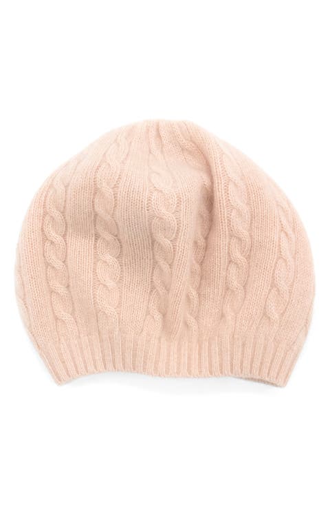Cable Knit Cashmere Beret