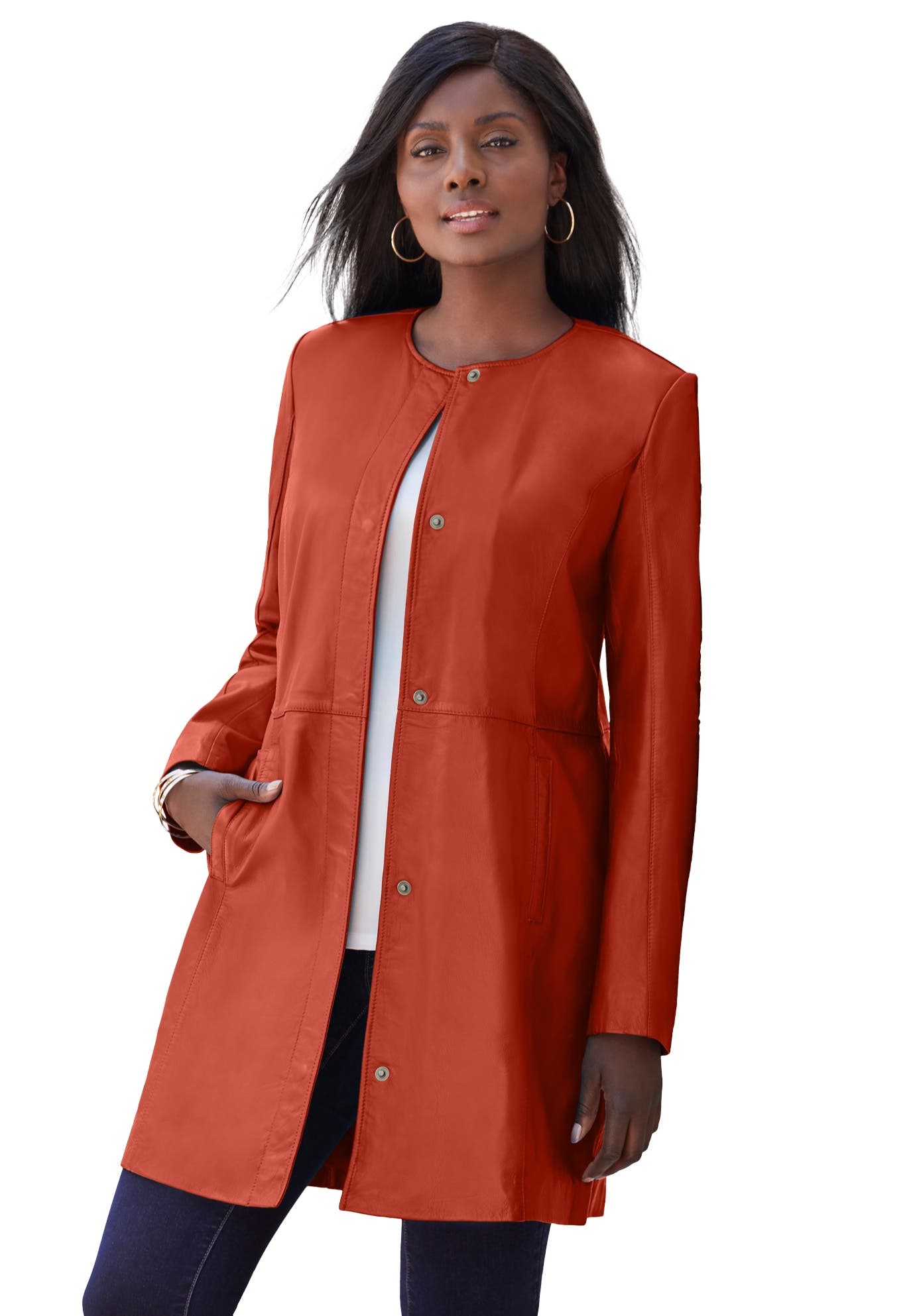 Three-Quarter Leather Jacket - image 5