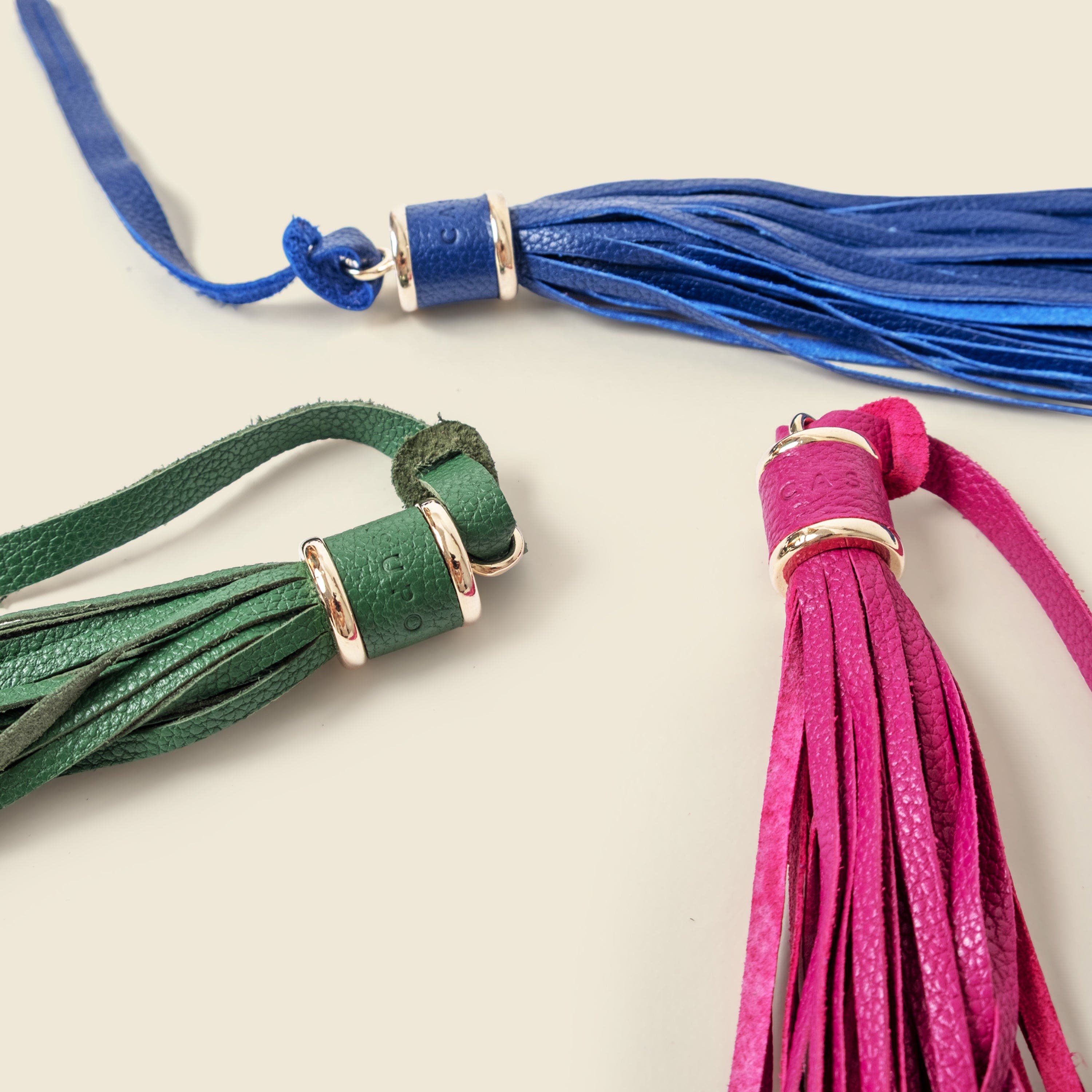 Casupo Leather Tassel Charm, Alternate, color, Green
