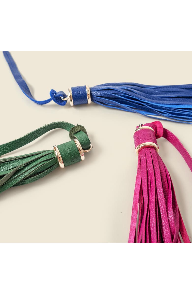 Casupo Leather Tassel Charm, Alternate, color, Green