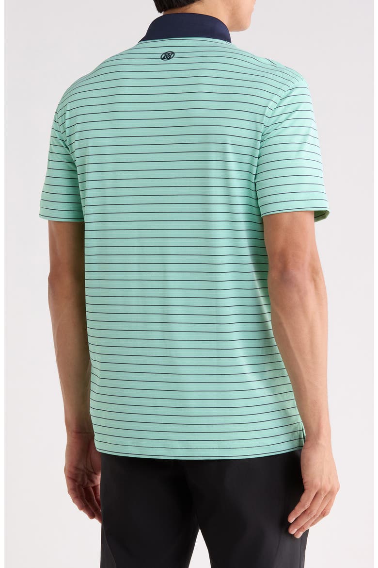 Herringbone Stripe Performance Polo, Alternate, color, CLOVER
