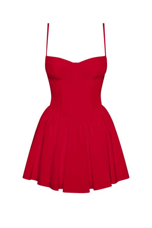 Leau Bellini Bustier Mini Dress In Red