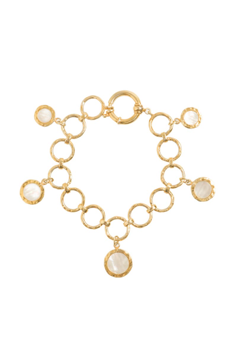 Freya Rose Forged Circular Bracelet, Gold, Main, color,