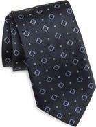 BOSS Geometric Pattern Silk Tie