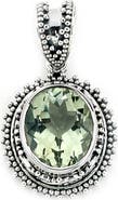 SAMUEL B. Sterling Silver Prasiolite Quartz Pendant