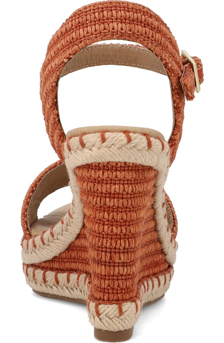 MIA Milazzo Platform Wedge, Alternate, color, Rust Raffia