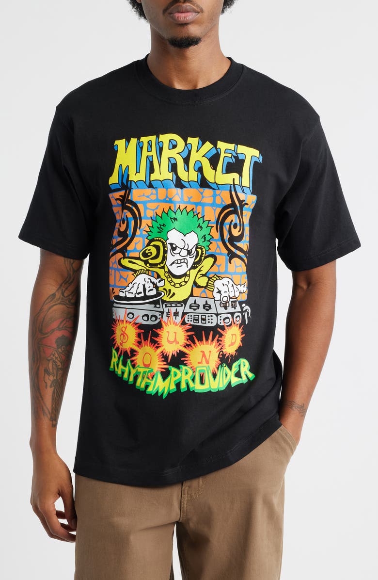 MARKET Rhythm Graphic T-Shirt, Main, color, Jet-Black