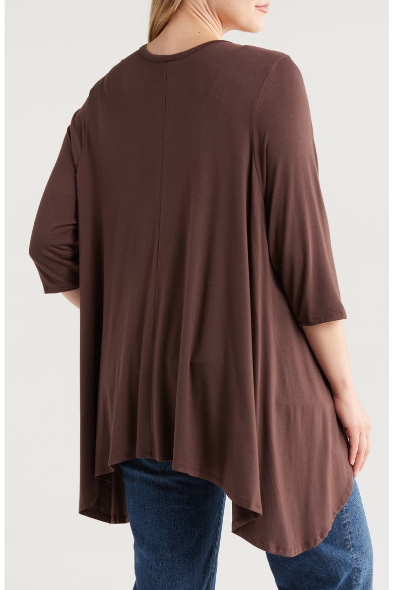 Open Front Cardigan, Alternate, color, BROWN