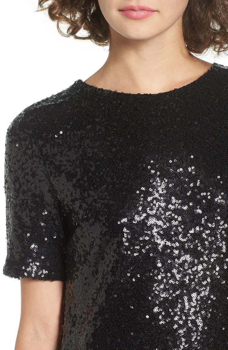 Soprano Sequin T-Shirt Dress, Alternate, color, 