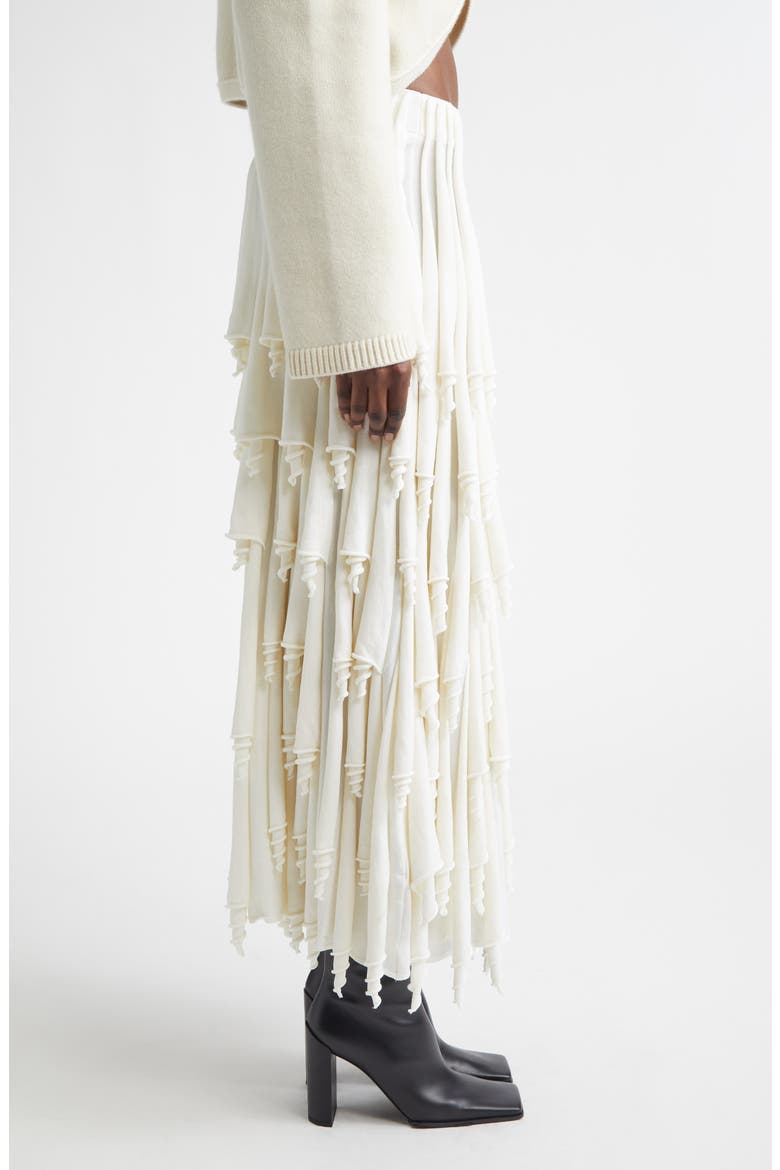 Layered Cups Wool Blend Knit Skirt, Alternate, color, BLANC NATUREL