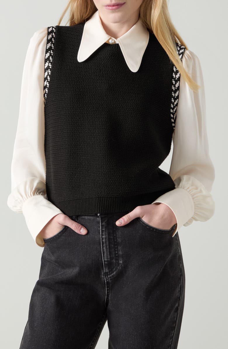 LK Bennett River Knit Sleeveless Sweater, Main, color, 