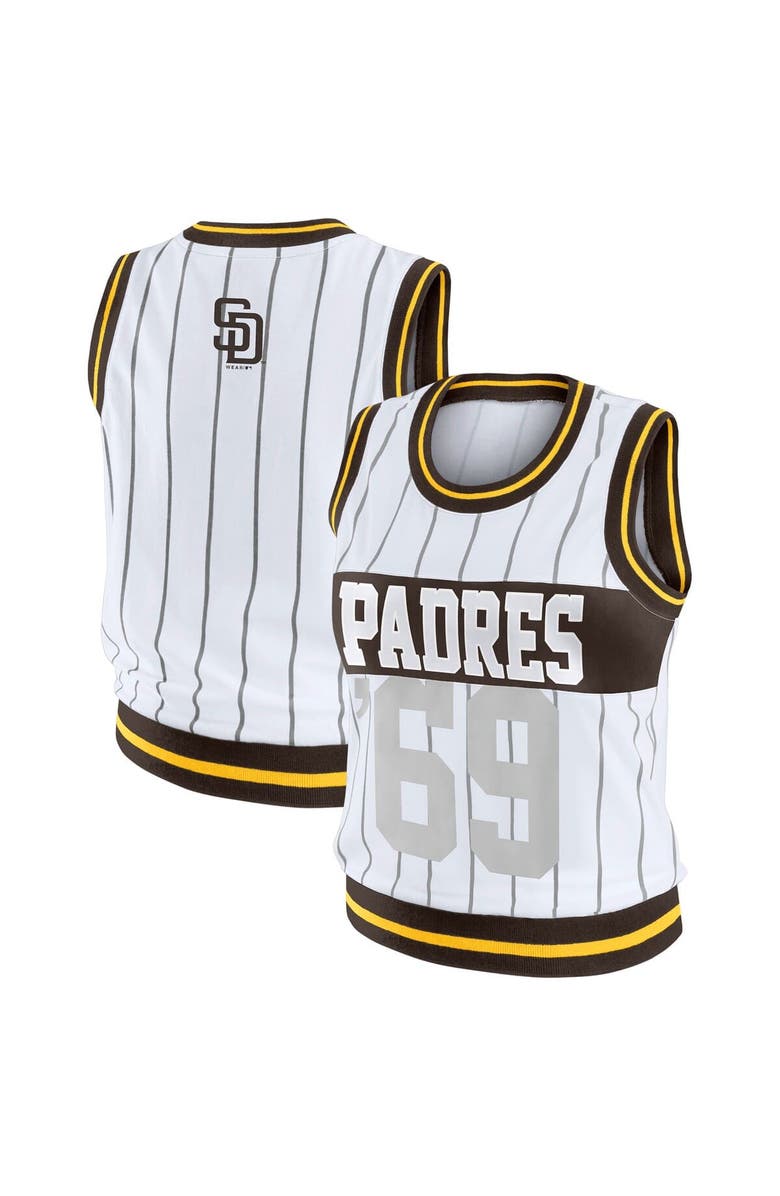 WEAR by Erin Andrews Women's WEAR by Erin Andrews White San Diego Padres Sporty Tank Top, Main, color, White