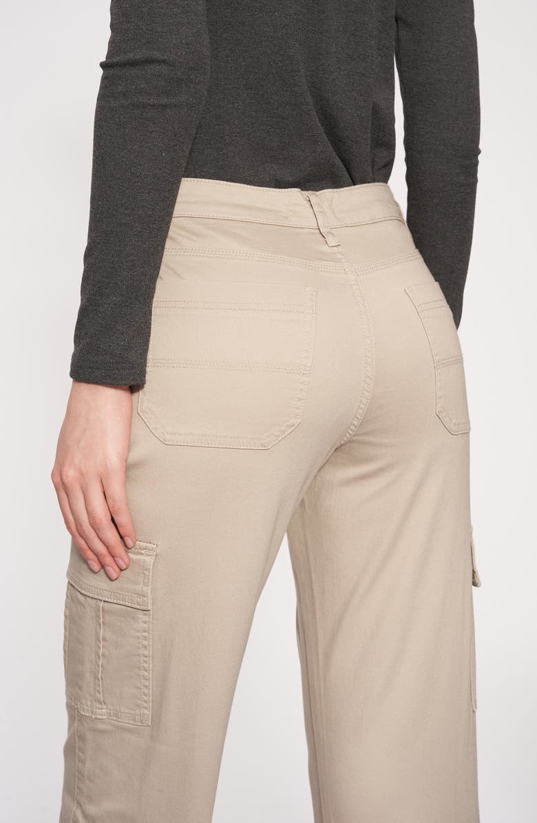 Bayeas Angel High Waist Ankle Cargo Pants, Alternate, color, Stone