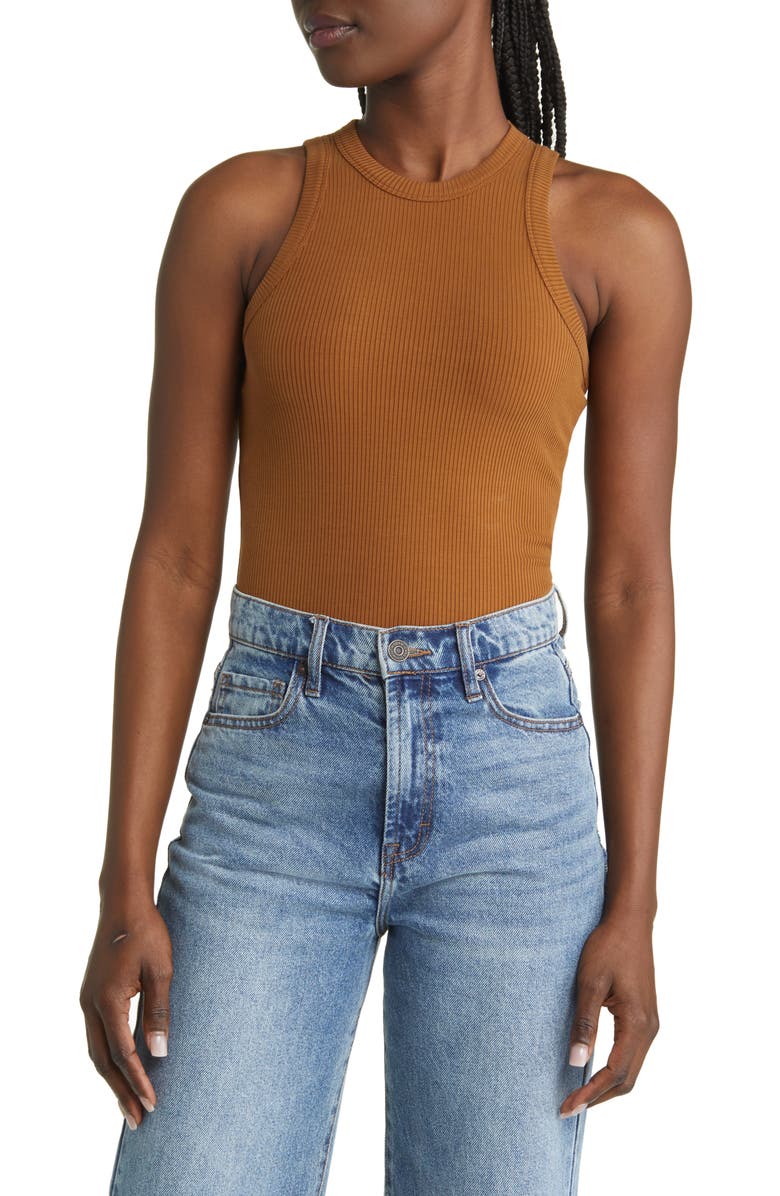 Pistola Blake Rib Tank Bodysuit, Main, color,