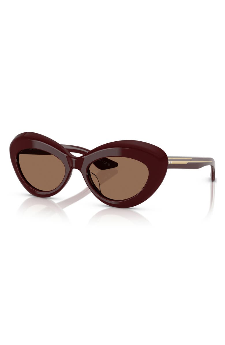 Oliver Peoples x KHAITE 1968C 53mm Oval Sunglasses, Alternate, color, Burgundy