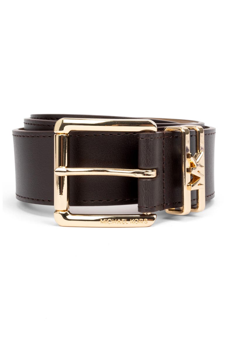 Leather Belt, Alternate, color, CHOCOLATE