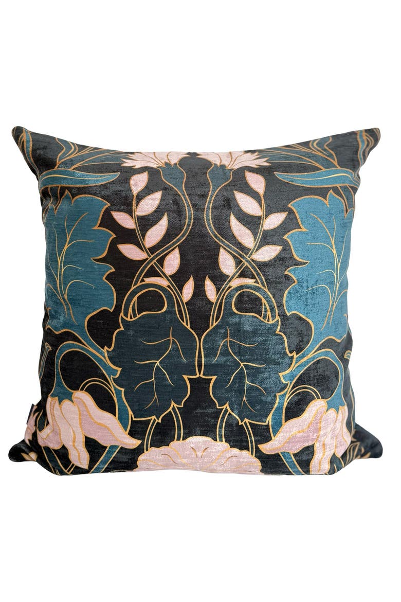 Velvet Pillow The Forest Fox, Alternate, color, Green