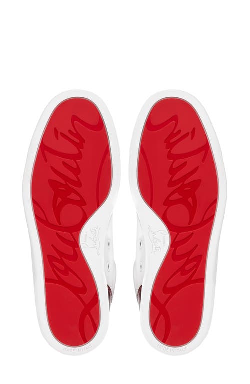 Christian Louboutin Fun Vieira Printed Pvc-trimmed Perforated Leather Sneakers