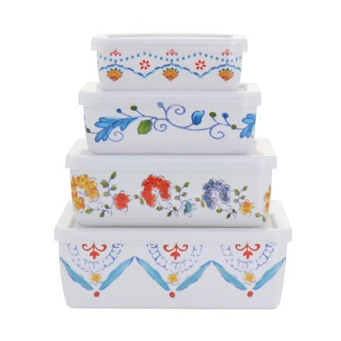 8 Piece Anaya Rectangular Nesting Food Storage Set