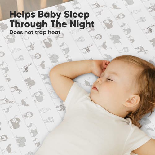 Keababies Soothe Fitted Mini Crib Sheet In Gray