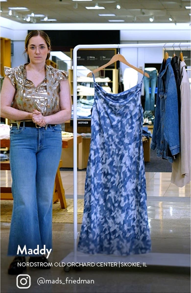 Cowl Neck Satin Slipdress, sales video thumbnail