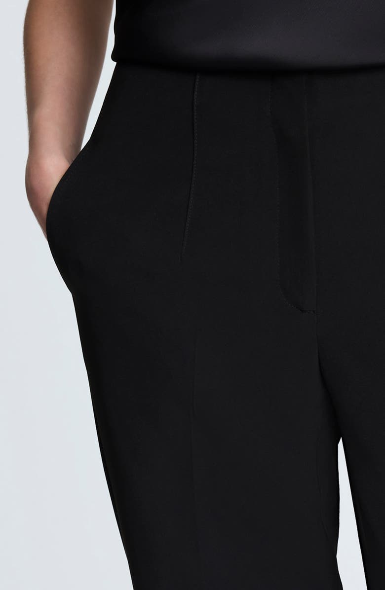 Kenneth Cole Luxe Twill Straight Leg Pants, Alternate, color, Black