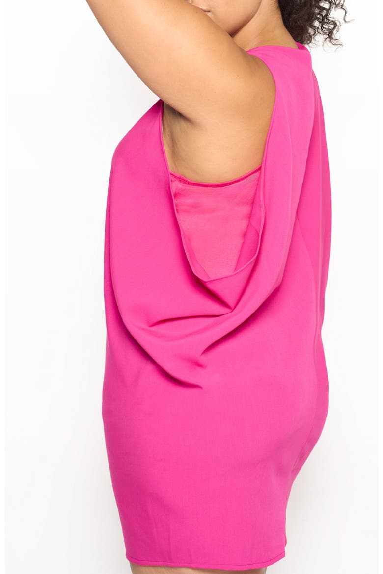 Valentina Drape Dress, Alternate, color, Magenta