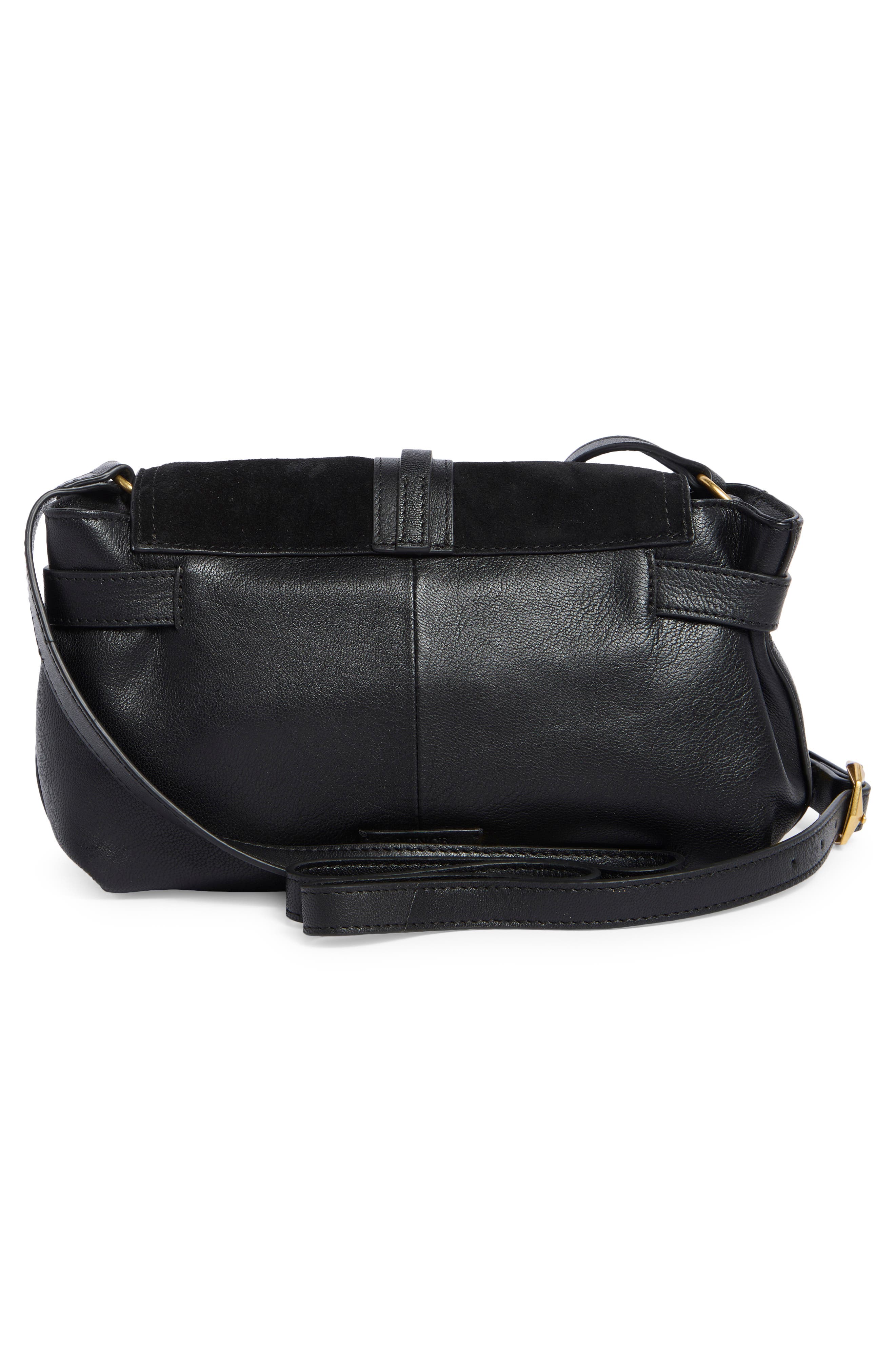 Nelly Leather Crossbody Bag, Alternate, color, BLACK KOREAN NAPPA COW SUEDE