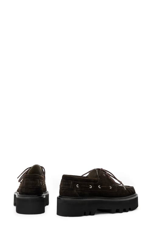 Allsaints Aastha Platform Boat Shoe In Brown