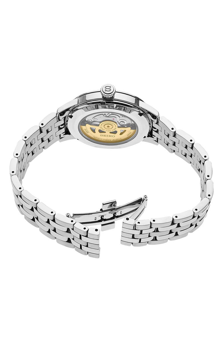SEIKO WATCHES Presage Automatic Bracelet Watch, 40.5mm, Alternate, color, Silver
