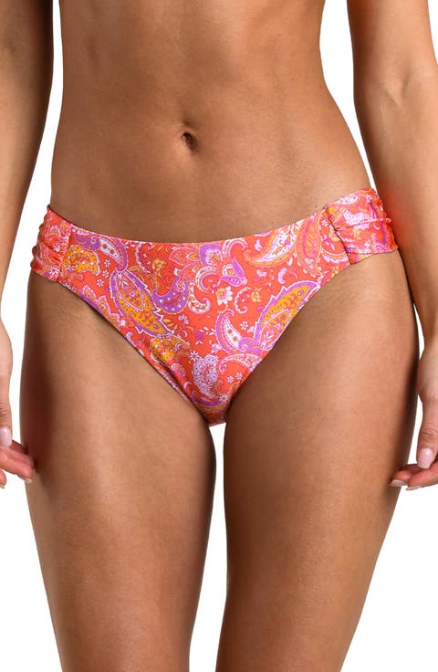 Paisley Daze Shirred Bikini Bottoms