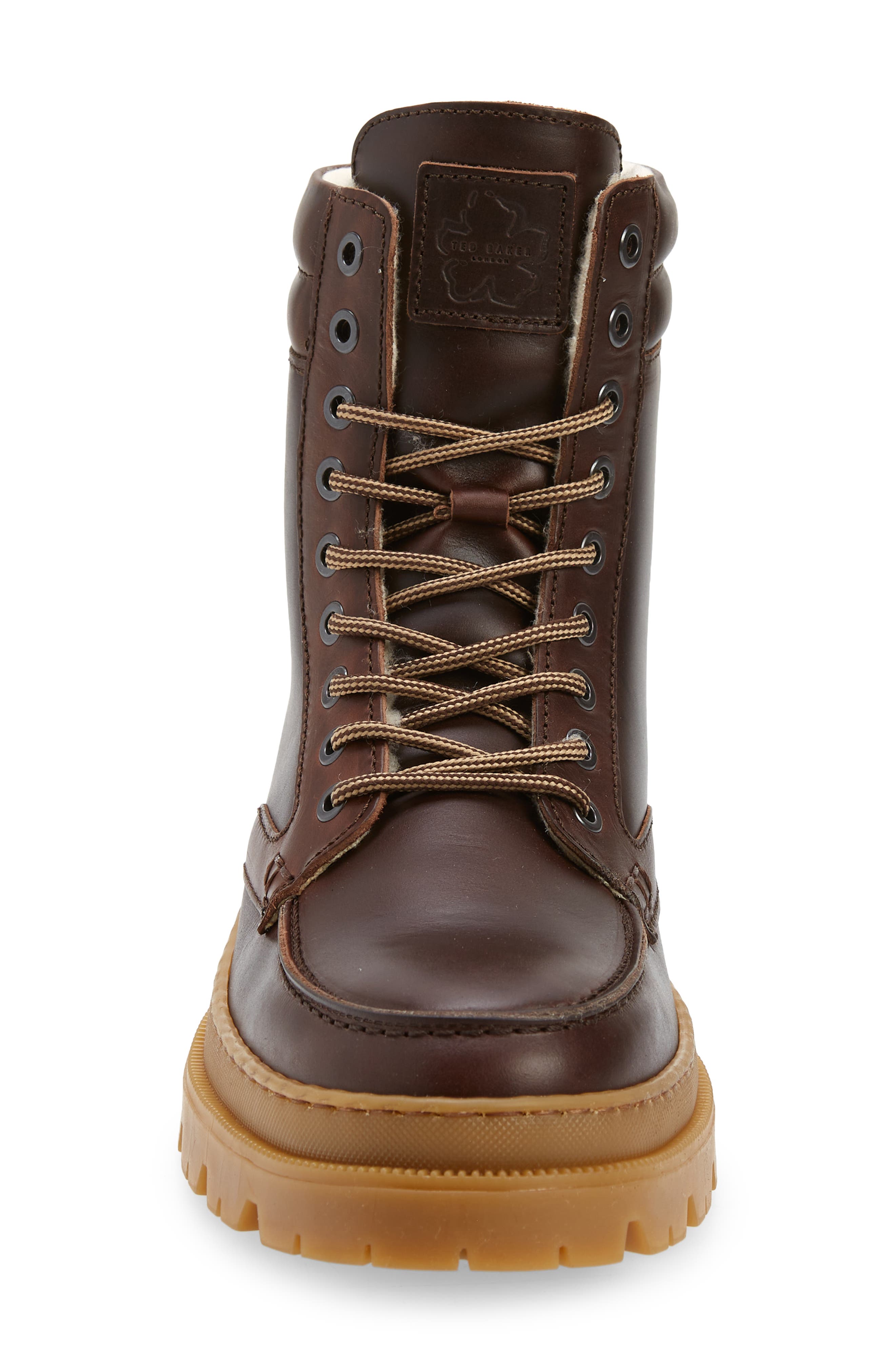 Ted Baker London Edric Faux Fur Lined Apron Toe Boot, Alternate, color, 