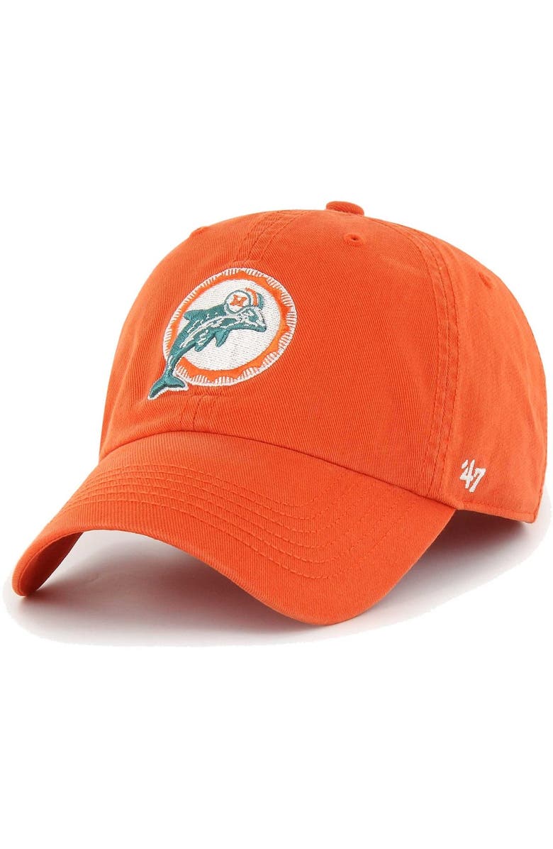 '47 Men's '47 Orange Miami Dolphins Gridiron Classics Franchise Legacy Fitted Hat, Alternate, color, Orange