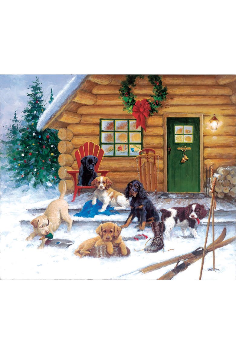 Christmas at The Cabin 550 piece Jigsaw Puzzle for Adults, Alternate, color, Multicolor